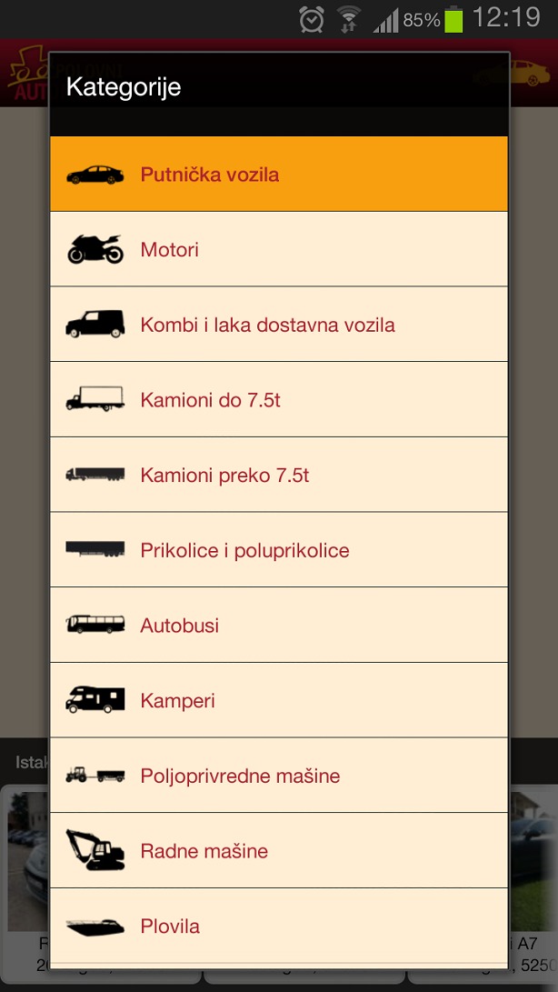 Nova verzija Android aplikacije Polovni automobili