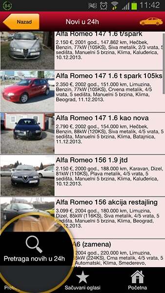 Nova opcija u Android aplikaciji Polovni automobili