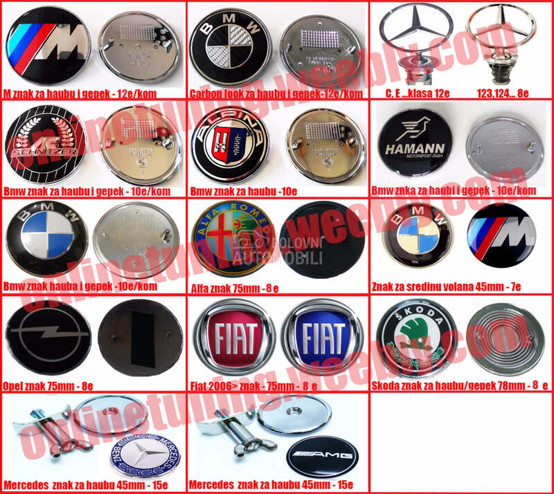 M znak crni samolepljivi za BMW 