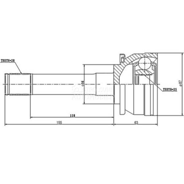Homokineticki zglob 2.3D za Mitsubishi L300 od 1986. do 2006. god.