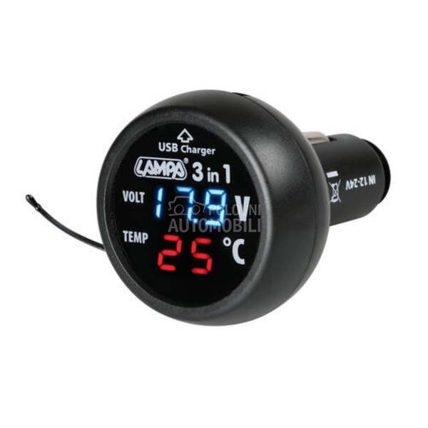 Termometar, voltmetar, usb