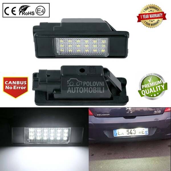 LED SIJALICE ZA TABLICE TIPSKE za Peugeot 308, 106, 1007 ...