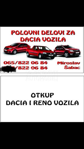 polovni delovi za Dacia 1100, 1304, 1307 ... od 2001. do 2012. god.