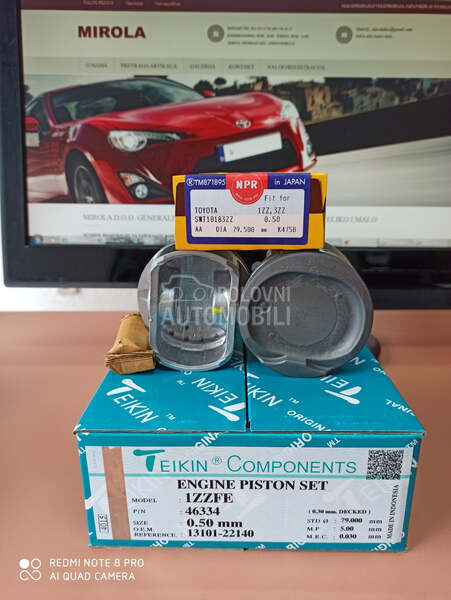 klipovi, karike, lezajevi za Toyota Avensis, Corolla od 2000. do 2006. god.
