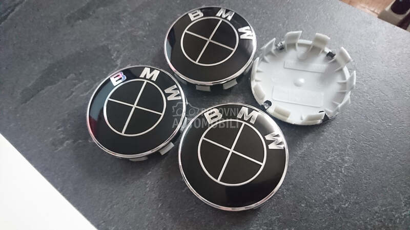 NOVI 68mm SKROZ CRNI cepovi za BMW 750, 116, 120 ...