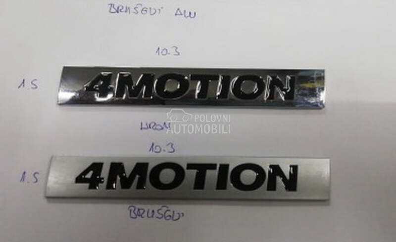 metalna oznaka 4motion za Volkswagen Buba, Bora, Nova Buba ...