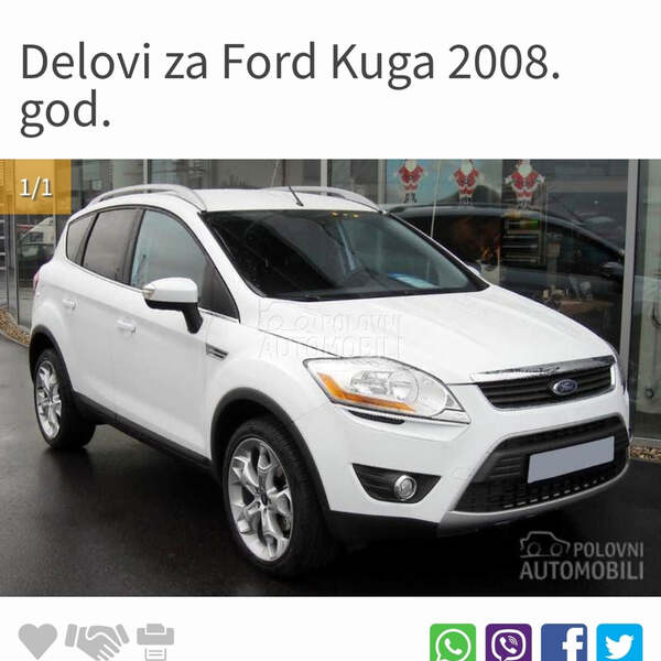 Delovi za Ford Kuga od 2008. do 2012. god.