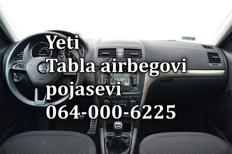 Skoda Yeti pojas,airbag,tabla za Škoda Yeti