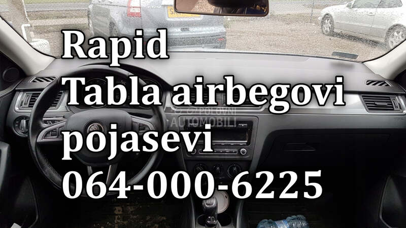 Skoda tabla, airbag, pojasevi za Škoda Rapid
