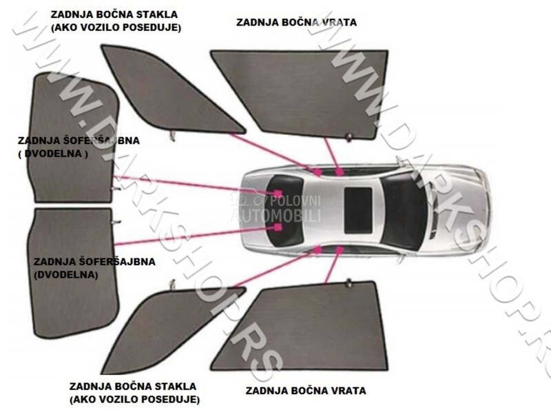 tipske zavesice za sunce za Toyota Avensis, Corolla, RAV 4 ...