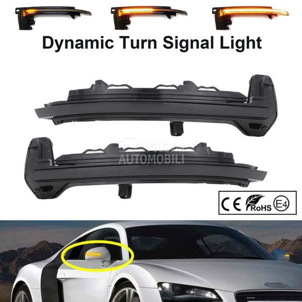 LED DYNAMIC MIGAVCI RETROVIZOR za Audi TT, R8, TTS ...