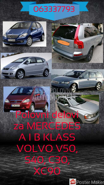 poluosovina desna, leva za Mercedes Benz A Klasa, B Klasa od 2004. do 2012. god.