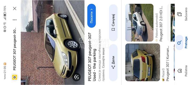 Delovi za Peugeot 307 1,6 i 2002. god.