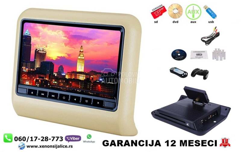 Multimedija monitor za decu dvd usb sd 9 inca  