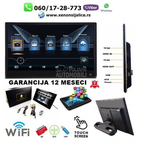 Multimedija monitor za decu dvd usb sd 12 inca android  