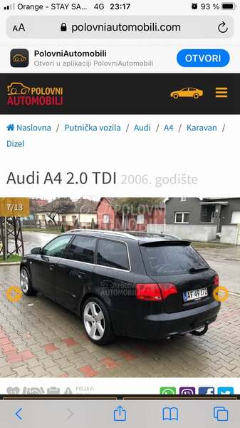 ZADNJA LEVA VRATA za Audi A3, A4, A6 od 2004. do 2012. god.