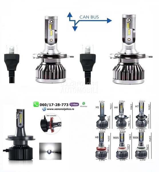 H4 led sijalice model skyline kan bus  