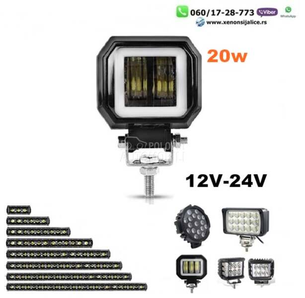 LED FAR 6CM X 7CM 20W RADNI FAR WORKING LIGHT RADNO SVETLO  