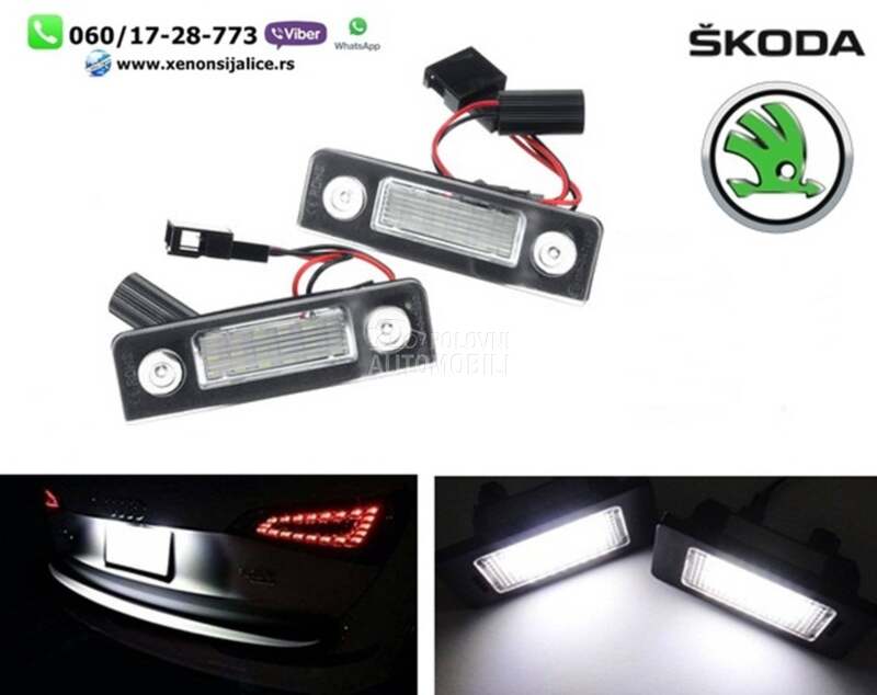 Led svetla za tablicu model 4 za Škoda 