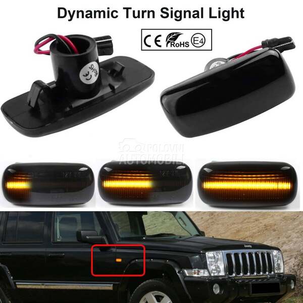 LED BOCNI DYNAMIC MIGAVCI za Jeep Commander, Compass, Grand Cherokee ...