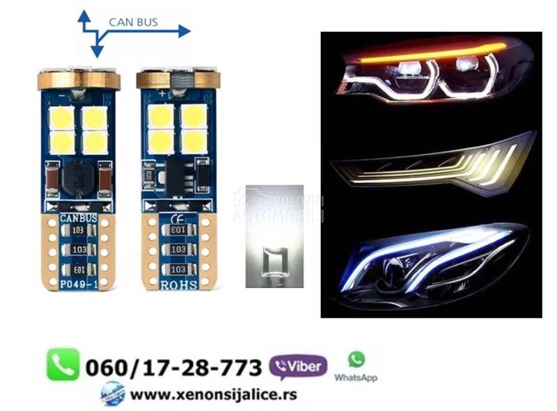 T10 led sijalice bele kan bus  