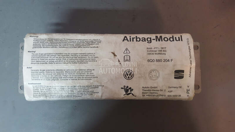 AIRBAG SUVOZACA za Škoda Fabia