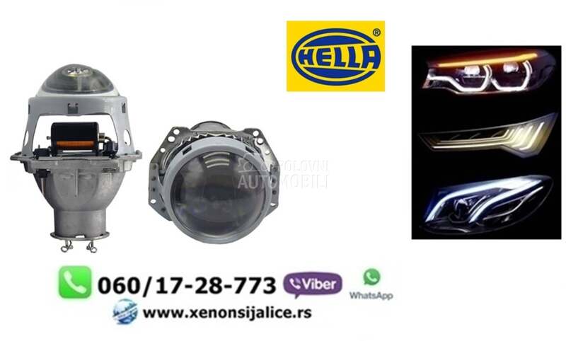 Bi xenon projektori fabricki model 4 hella h7  