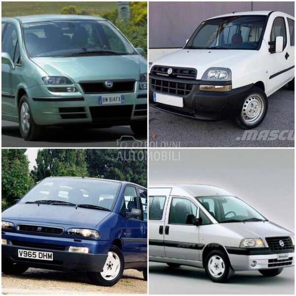 Vrata,brave,stakla,sedišta za Fiat Doblo, Scudo, Ulysse od 1995. do 2014. god.