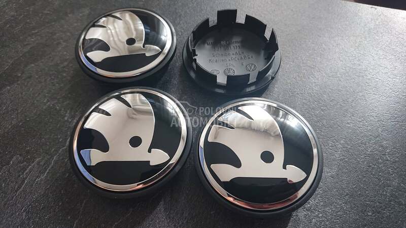 NOVO 65mm cepovi felni CRNI za Škoda Rapid, Fabia, Forman ...