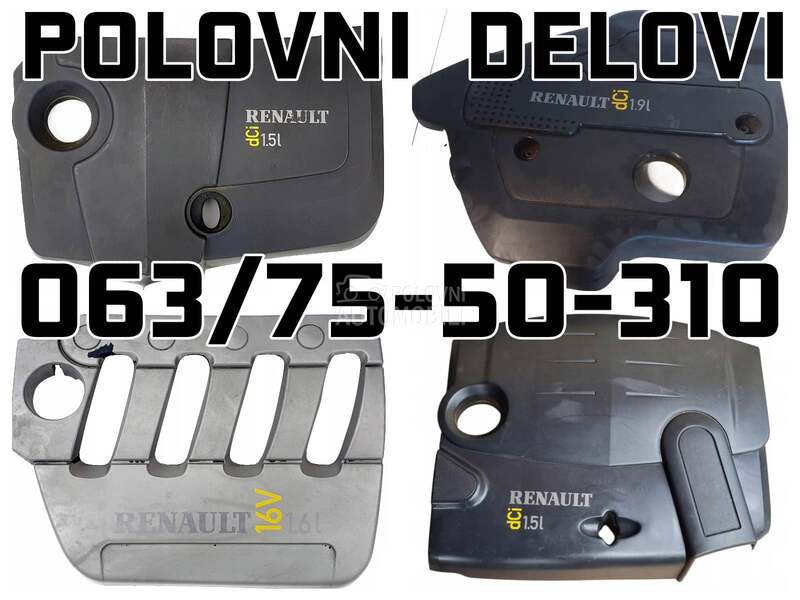 Poklopac motora 1.9 1.5 dCi za Renault Clio, Megane, Scenic od 2000. do 2016. god.