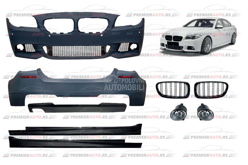 F10 M paket branici M tech za BMW 518, 520, 523 ... od 2010. do 2013. god.
