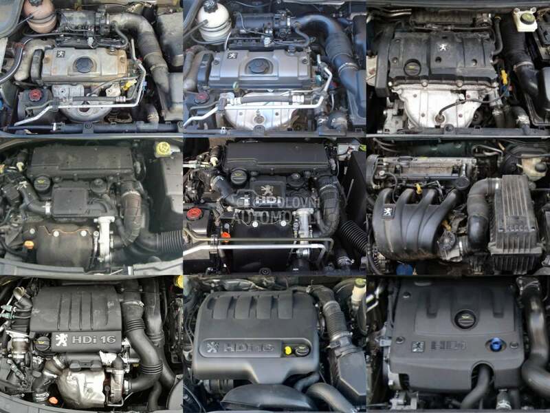 Motor i delovi motora za Peugeot 206, 308, 106 ... od 1995. do 2013. god.