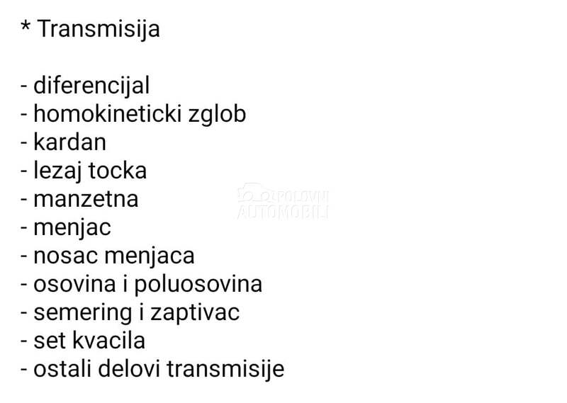 MENJAC  SET KVACILA OSOVINE za Citroen Xsara Picasso