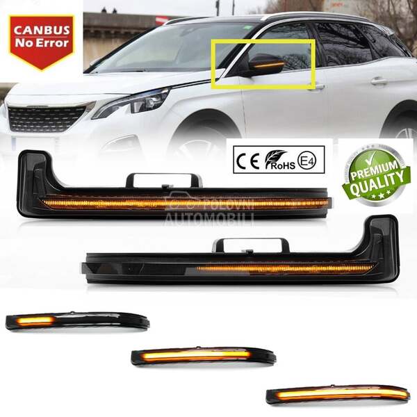 LED DYNAMIC MIGAVCI RETROVIZOR za Peugeot 3008, 5008, Ostalo