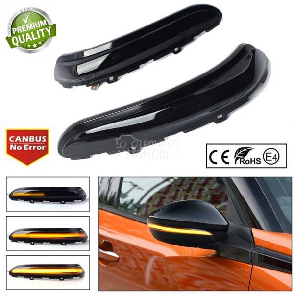 LED DYNAMIC MIGAVCI RETROVIZOR za Peugeot 2008, 208, Ostalo