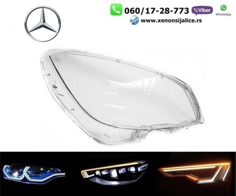 Staklo fara za far c 07-11 za Mercedes Benz C 180, C 200, C 220 ...