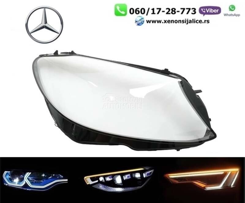 Staklo fara za far c 15-17 za Mercedes Benz C 180, C 200, C 220 ...