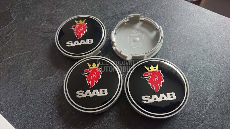 NOVO cepovi za felne 63mm CRNI za Saab 90, 900, 9000 ...