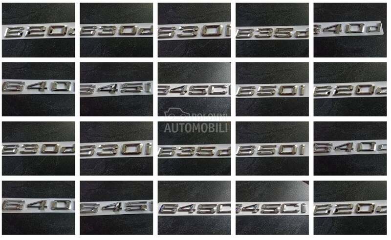NOVO oznake gepeka za seriju 6 za BMW 630, 635, 645 ...