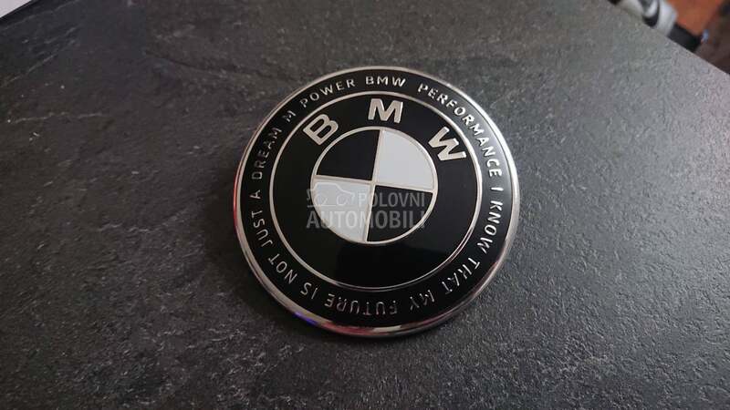 NOV znak 82mm M KITH CRNI za BMW 125, 750, 2002 ...