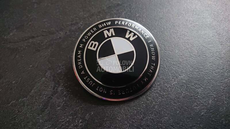 NOV znak 74mm M KITH CRNI za BMW 316, 318, 320 ...