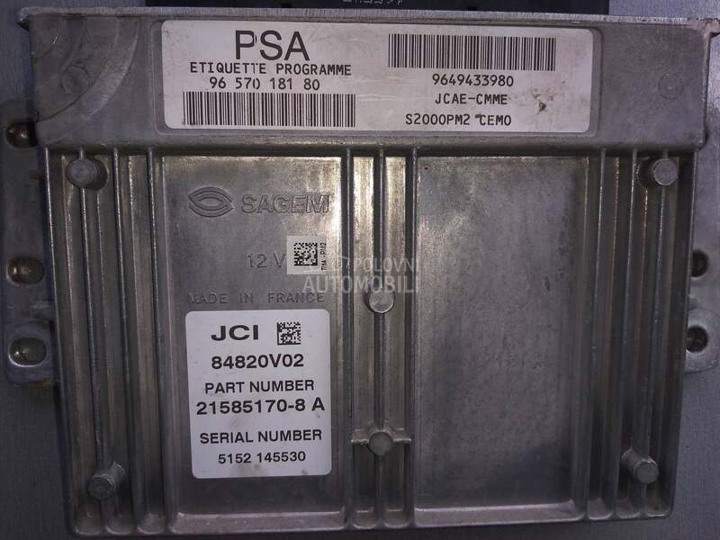 Kompjuter-računar 1.4 za Citroen C4 od 2004. do 2009. god.