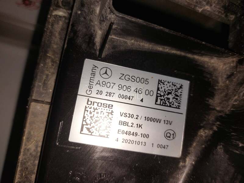 VENTILATOR  A907 za Mercedes Benz Ostalo od 2014. do 2022. god. - A9079064600