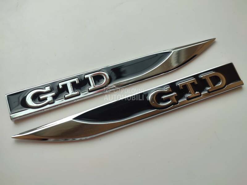 Natpis GTD strelica crna za Volkswagen Golf, Polo, Scirocco