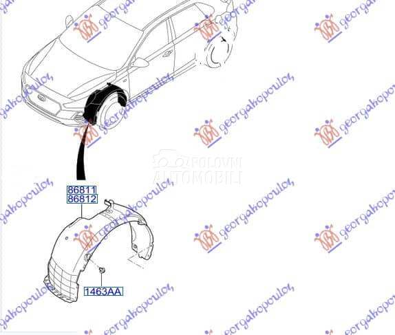 Šuspleh za Hyundai i30 od 2017. do 2020. god.