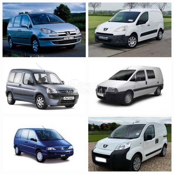 Mehanika,limarija,trap,stakla za Peugeot 806, 807, Bipper ...