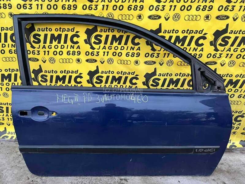 Vrata prednja desna teget DV460 za Renault Megane od 2002. do 2008. god.