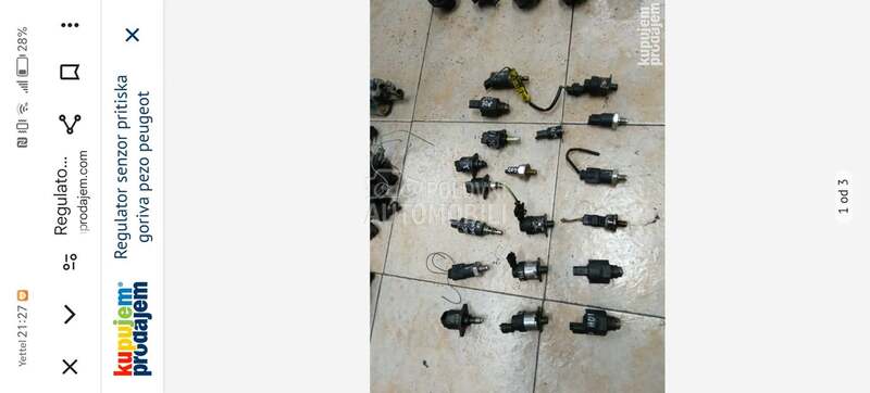 Regulator senzor pritiska gori za Peugeot 206, 308, 207 ...