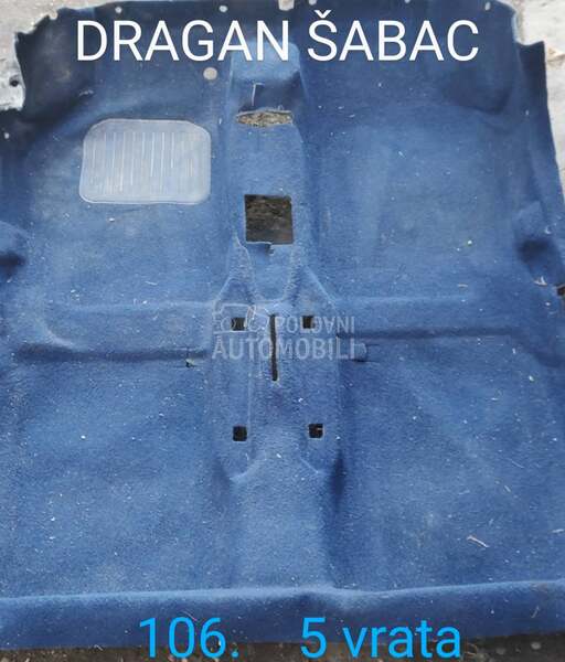 tepih patos, plava boja za Peugeot 106 od 1996. do 2004. god.
