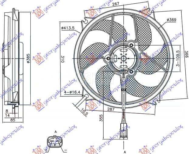 Ventilator za Citroen C4 od 2011. do 2020. god.